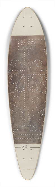 Geoffrey Holt - Pierced Metal Screen from Confessional 39.3 inch art pintail longboard deck