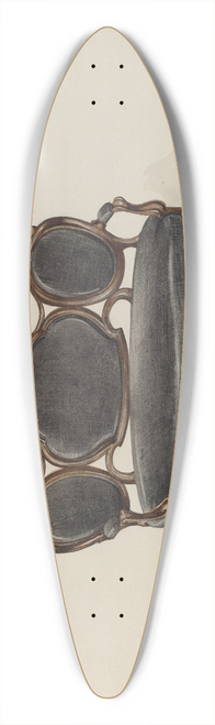 Geoffrey Holt - Settee, Walnut 39.3 inch art pintail longboard deck