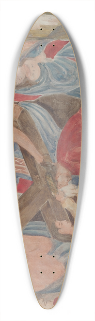 Geoffrey Holt - Station of the Cross No. 6  Veronica Renders Service to Jesus 39.3 inch art pintail longboard deck