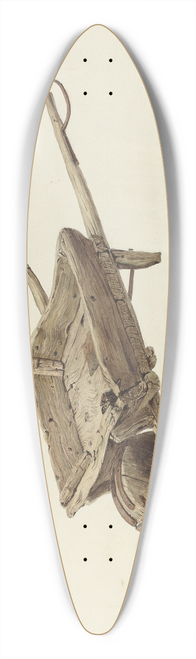 Geoffrey Holt - Wheel Barrow 39.3 inch art pintail longboard deck
