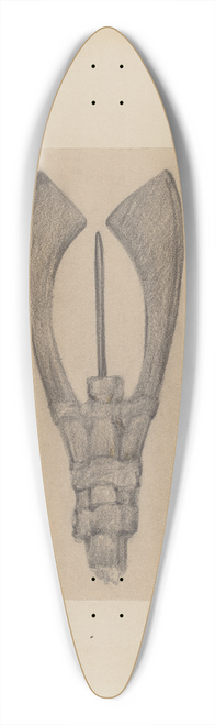 George B. Wally - Fish Spear 39.3 inch art pintail longboard deck