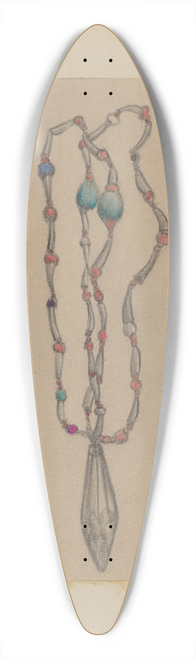 George B. Wally - Necklace 39.3 inch art pintail longboard deck