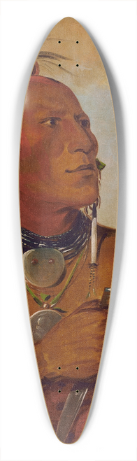 George Catlin - Meach-O-Shn-Gaw, Little White Bear, a Distinguished Brave 39.3 inch art pintail longboard deck