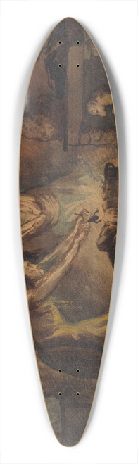 George Cattermole - Scene of Three Witches from Shakespeares Macbeth 39.3 inch art pintail longboard deck