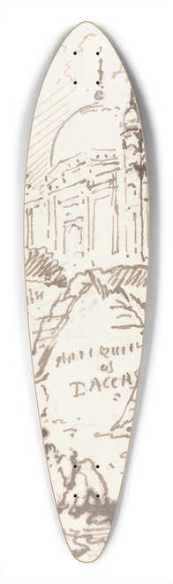 George Chinnery - Antiquities of Dacca 39.3 inch art pintail longboard deck