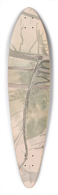 George Cumberland - Brockley Coombe, near Bristol 39.3 inch art pintail longboard deck