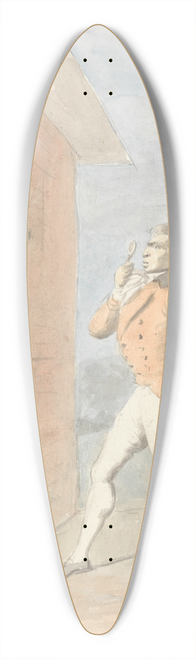 George Dance - A Dandy Quizzing a Mules Head seen over a Stable Door 39.3 inch art pintail longboard deck
