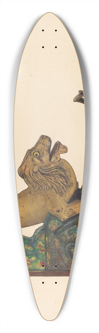 George File - Toy Bank  Monkey and Lion 39.3 inch art pintail longboard deck