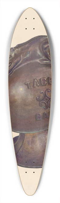 George File - Toy Bank  Tabby Cat 39.3 inch art pintail longboard deck