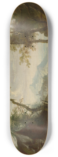 Caspar Wolf - Farmhouse in a Forest Glade with Riders 8.25 inch art skate deck