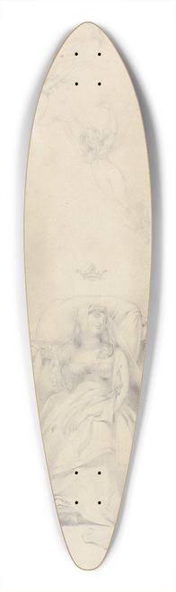 George Henry Harlow - Queen Katherines Dream 39.3 inch art pintail longboard deck