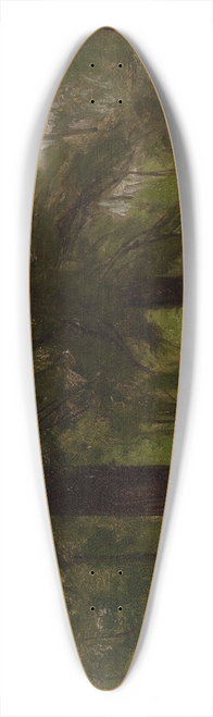 George Hetzel - Forest Interior 39.3 inch art pintail longboard deck