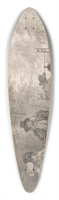 George Howland Beaumont - The Picnic 39.3 inch art pintail longboard deck