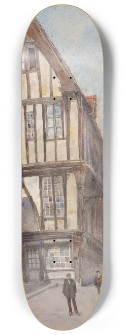 Cass Gilbert - Old House in Rouen 8.25 inch art skate deck