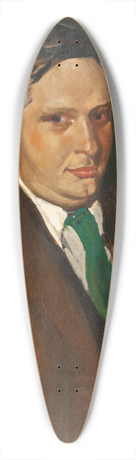George Luks - The Green Tie (Portrait of Edward H. Smith) 39.3 inch art pintail longboard deck