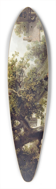 George Morland - The Bell Inn, Kilburn 39.3 inch art pintail longboard deck