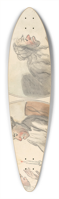 George Moutard Woodward - Circles of Wisdom No. 1 39.3 inch art pintail longboard deck