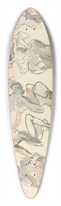 George Moutard Woodward - Malbrouke 39.3 inch art pintail longboard deck
