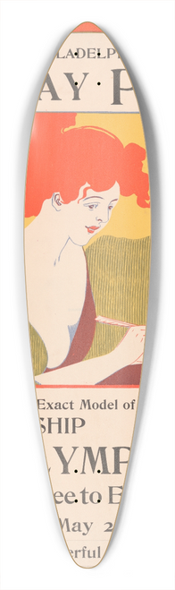 George Reiter Brill - An exact model of the battleship Olympia free to every reader, Sunday , May 24th, 1896. 39.3 inch art pintail longboard deck