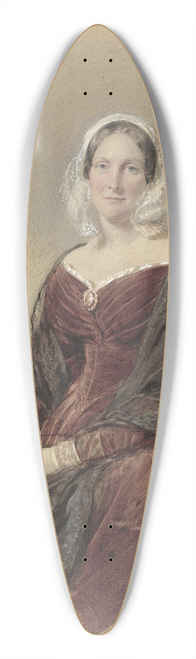 George Richmond - Portret van een zittende dame bij een doorkijk naar buiten 39.3 inch art pintail longboard deck
