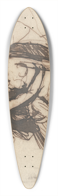 George Romney - Caladon and Amelia 39.3 inch art pintail longboard deck