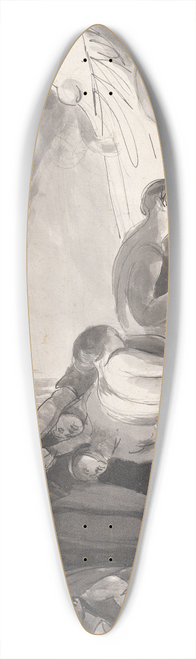 George Romney - Howard Visiting a Prison 39.3 inch art pintail longboard deck