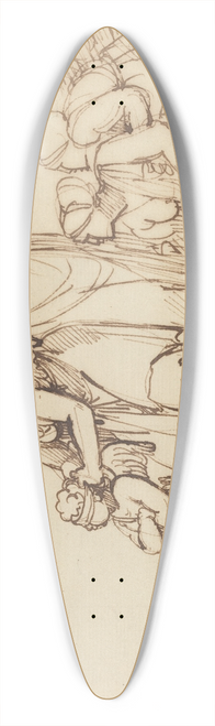 George Romney - The Blindfolding of Cupid 39.3 inch art pintail longboard deck