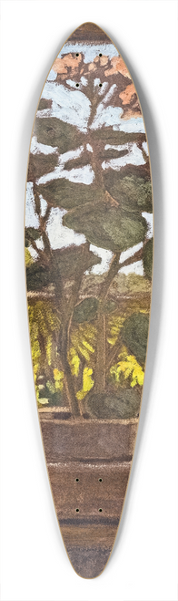 Georges Gaudion - Rosebush and vines at Touny-les Roses 39.3 inch art pintail longboard deck