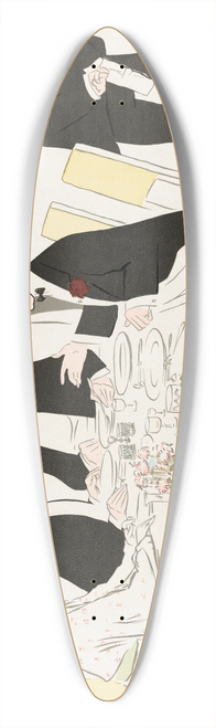 Georges Goursat (Sem) - A LHotel de Paris (gentleman with dark red carnation), from Monte Carlo 39.3 inch art pintail longboard deck