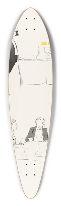 Georges Goursat (Sem) - A LHotel de Paris (two tables, one with Grand Duke Nicholas, the other with Princess Hohelohe), from Monte Carlo 39.3 inch art pintail longboard deck