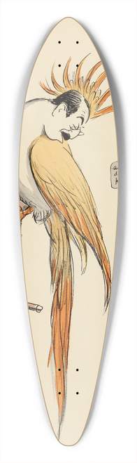 Georges Goursat (Sem) - as tu bien djeun Kokostia 39.3 inch art pintail longboard deck