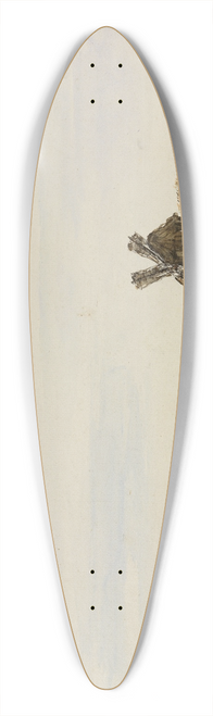 Georges Michel - Windmhle in weitem Brachfeld 39.3 inch art pintail longboard deck
