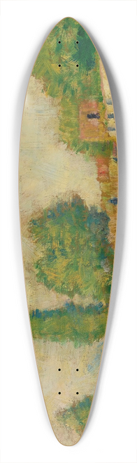 Georges Seurat - Au BordDu Village 39.3 inch art pintail longboard deck