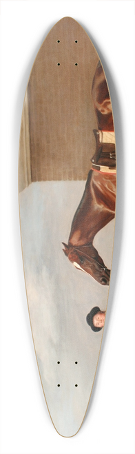 George Stubbs - Firetail with his Trainer by the Rubbing-Down House on Newmarket Heath 39.3 inch art pintail longboard deck