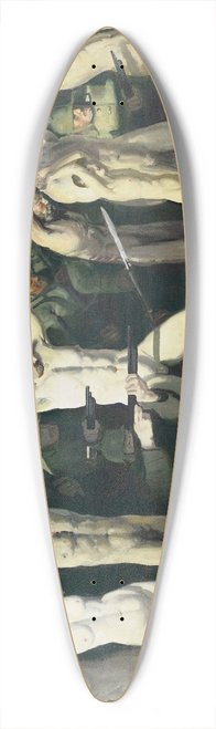 George Wesley Bellows - The Barricade 39.3 inch art pintail longboard deck