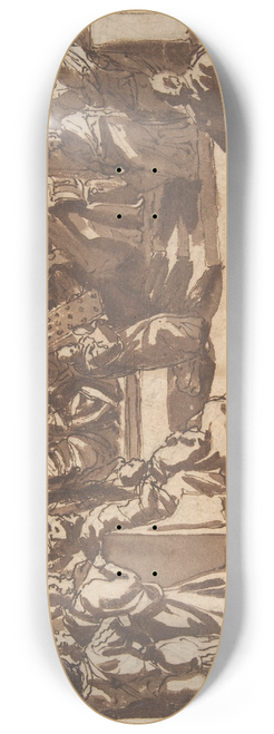 Cesare Nebbia - An Ecclesiastic Blessing a Book before the Sacred College. 8.25 inch art skate deck