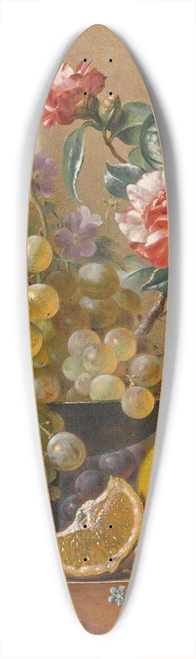 Georgius Jacobus Johannes van Os - Still life with a camelia spray, cornflowersand grapes in a silver bowl, with nuts, an orange and red peppers, allon a marble ledge 39.3 inch art pintail longboard deck