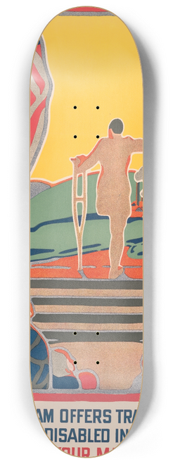 C. F. Chambers - Facing the future Uncle Sam offers training to every man disabled in the serviceSee that your man takes itAsk the Red Cross 8.25 inch art skate deck