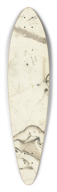 Gerard ter Borch - Studieblad met een paar vrouwelijke halffiguren 39.3 inch art pintail longboard deck