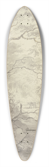 Gerard van Nijmegen - Eine Waldpartie, inmitten ein Karren mit zwei Ochsen 39.3 inch art pintail longboard deck