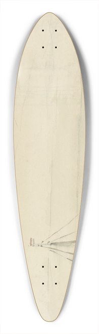 Gerhard Munthe - Schepen in de haven te Katwijk aan Zee 39.3 inch art pintail longboard deck
