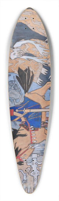 Gerhard Munthe - The Door in the Rock 39.3 inch art pintail longboard deck