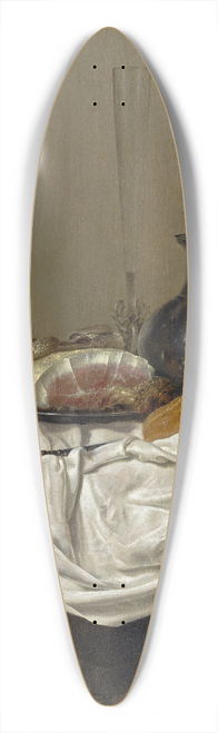 Gerret Willemsz Heda - Still Life with Ham 39.3 inch art pintail longboard deck