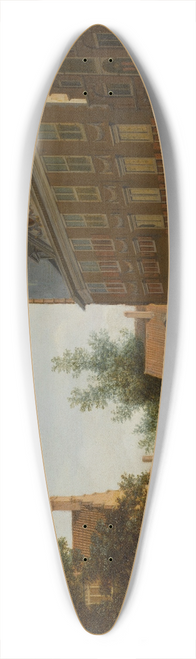 Gerrit Adriaensz. Berckheyde - The Oude Zijds Herenlogement (Gentlemens Hotel) in Amsterdam 39.3 inch art pintail longboard deck