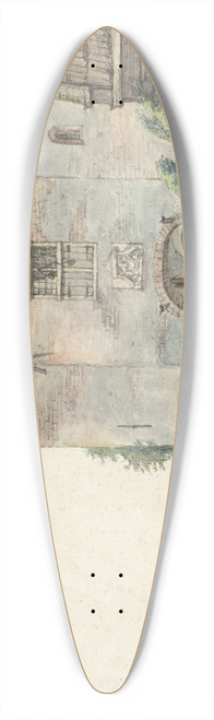Gerrit Lamberts - De poort van het kasteel van Heemstede 39.3 inch art pintail longboard deck
