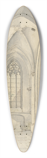 Gerrit Lamberts - Interieur van de kerk van Rhenen 39.3 inch art pintail longboard deck