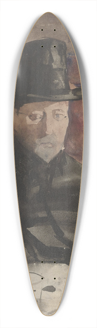 Gerrit Willem Dijsselhof - Zittende man met hoge hoed in een caf 39.3 inch art pintail longboard deck