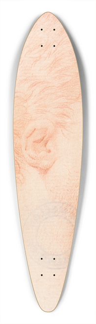 Giles Hussey - Head of a Man with Stubble Beard, Facing Right 39.3 inch art pintail longboard deck