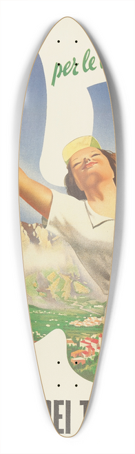 Gino Boccasile - Cava Dei Tirreni 39.3 inch art pintail longboard deck
