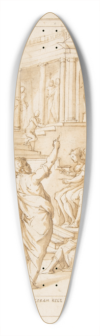 Giorgio Vasari - Saint Paul Speaking before King Agrippa (Acts 26) 39.3 inch art pintail longboard deck